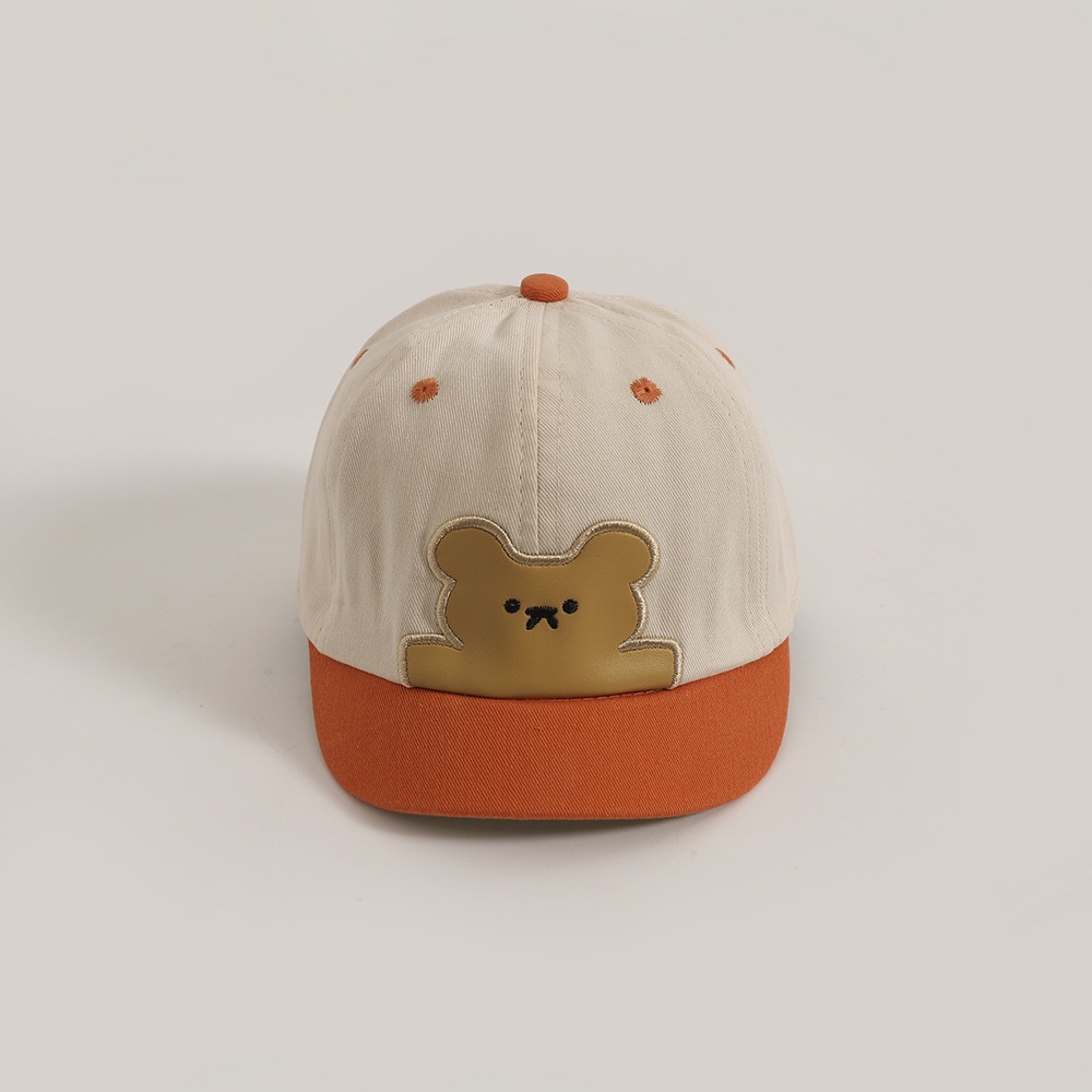 Mũ Lưỡi Trai Che Nắng Bằng Da Thiết Kế Hình Gấu Đáng Yêu Dành Cho Bé