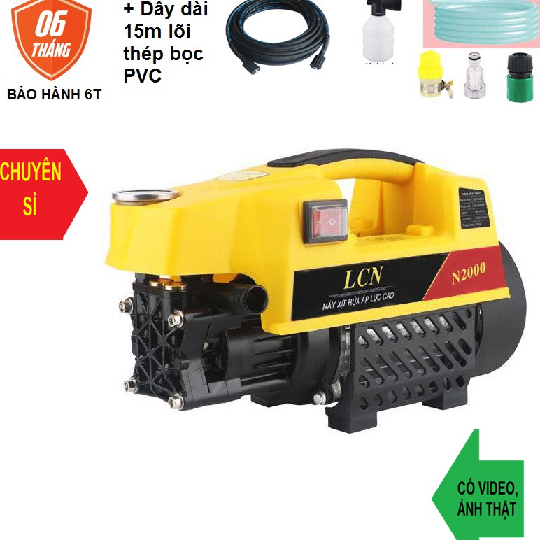 Máy Rửa Xe Áp Lực Cao LCN BH6T.100 % Dây Đồng Chính Hãng. [Chuyên sỉ] Máy Bơm Rửa Xe Hàng Loại 1 SG