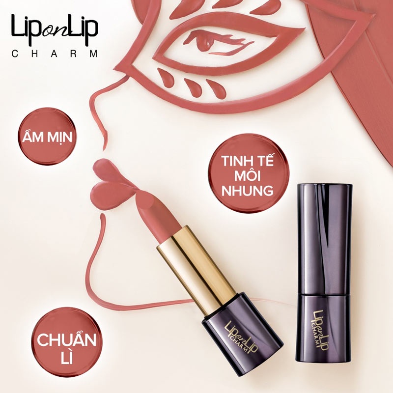 [thanh lý HSD 7/2023] Son Lì Collagen Siêu Mịn Lip On Lip Charm 4g