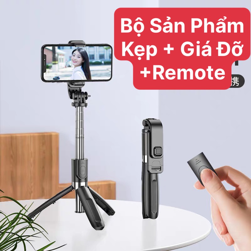 Gậy Chụp Ảnh Selfie đa năng (có remote điều khiển, 3 chân, kèm đèn led mịn da)