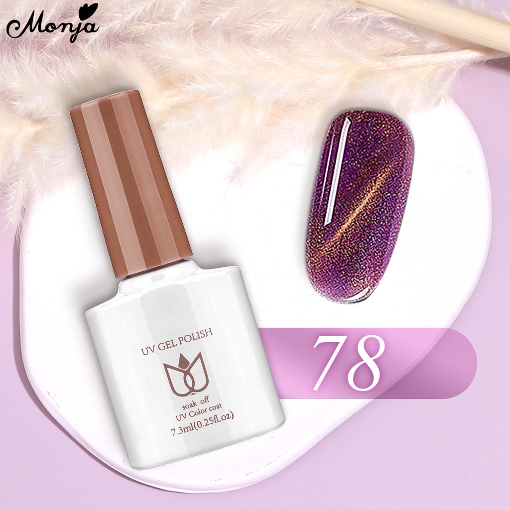 Gel UV ngâm móng tay Monja từ tính tạo họa tiết mắt mèo ba chiều 7.3ML