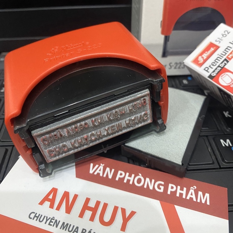 Khắc dấu Shiny S-223 đóng được trên mọi chất liệu