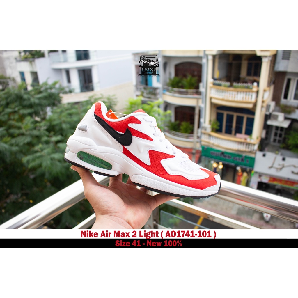 [ HÀNG CHÍNH HÃNG ] Giày Nike Air Max 2 Light White/Black Red ( AO1741-101 ) - HÀNG CHÍNH HÃNG 100%