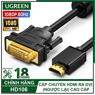 Cáp Chuyển HDMI Ra DVI 24+1 Cao Cấp, UGREEN HD106 Chính hãng