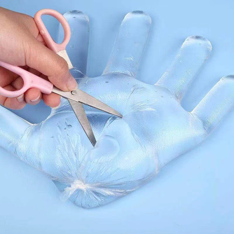 Hộp 100 chiếc gang tay nilon, gang tay vệ sinh