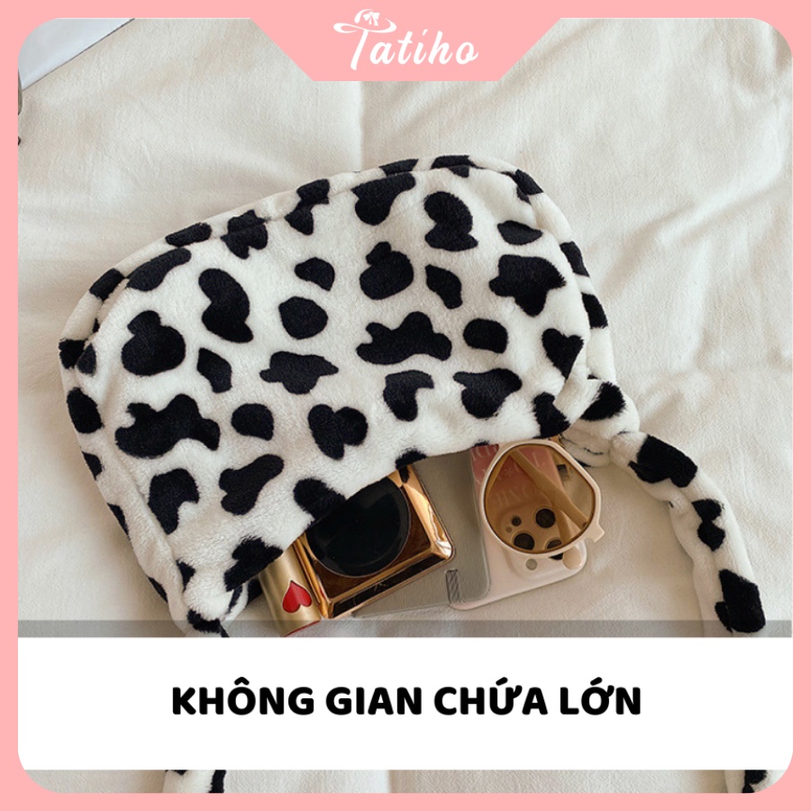 [HÀNG XỊN, GIÁ TỐT] Túi Đeo Vai Vải Lông ( Túi Xách Lông)  Họa Tiết Da Động Vật Phong Cách Retro Cho Nữ - Mã TUI54