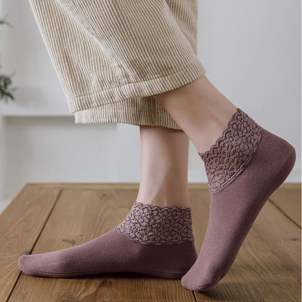 Vớ nhung phối ren dày dặn giữ ấm chống trượt MIHAN1