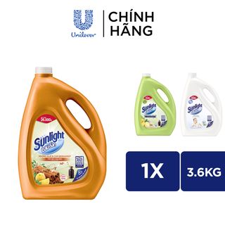 Nước lau sàn Cao Cấp Sunlight Tinh dầu Thảo mộc Ngăn côn trùng Chanh & Sả | Quế & Cam | Tre & Lô hội - Chai 3.6 KG
