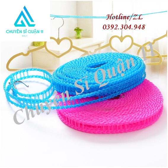 Dây phơi đồ thông minh dài 5m có lỗ chống trượt, tiết kiệm không gian GD412-DayPhoiDo
