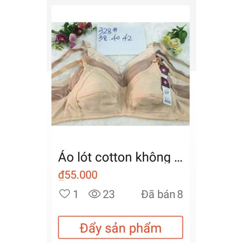 (ĐÃ BÁN 8. BIG SIZE) Áo lót cotton không gọng cho người béo mập, bầu, cho con bú -hàng loại đẹp.