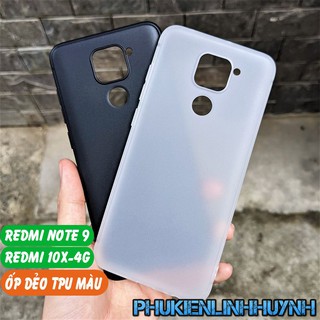 Redmi Note 9, Redmi 10X 4G_Ốp lưng dẻo TPU nhiều màu siêu mỏng, ôm sát mặt lưng máy.