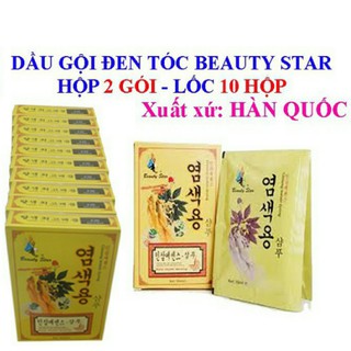 Dầu gội đen tóc nhân sâm beauty star hàn quốc