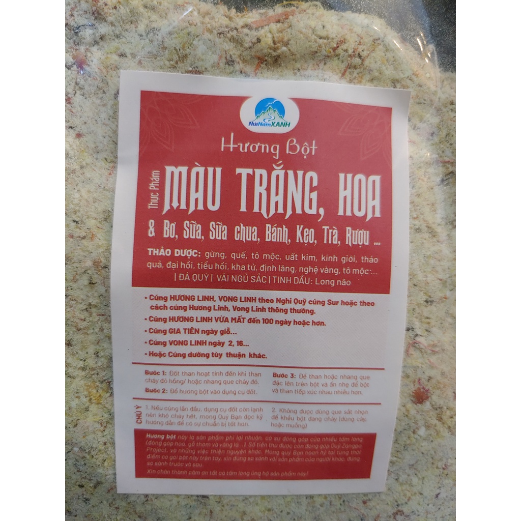 Hương bột thực phẩm màu trắng   dùng cúng hương linh
