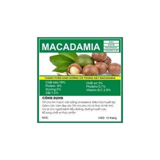 500g Hạt macca nứt vỏ nhập khẩu Úc