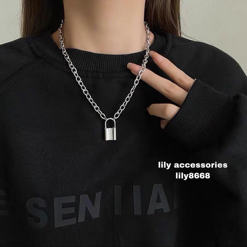 Necklace dây chuyền vòng cổ hình ổ khóa