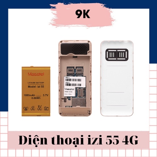 Điện thoại bàn phím, Điện thoại Masstel IZI 55 4G - MẠNG KHỎE PIN TRÂU - HÀNG CHÍNH HÃNG - BẢO HÀNH 1 ĐỔI 1