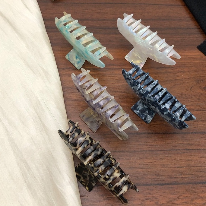 Kẹp Tóc Hình Cá Mập Phong Cách Pháp Cổ Điển Thời Trang Mùa Hè Cao Cấp Dành Cho Nữ