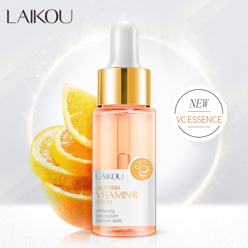 Serum và kem dưỡng LAIKOU với tinh chất vitamin C dưỡng trắng sáng da loại bỏ tàn nhang thâm quầng đốm đen sạm