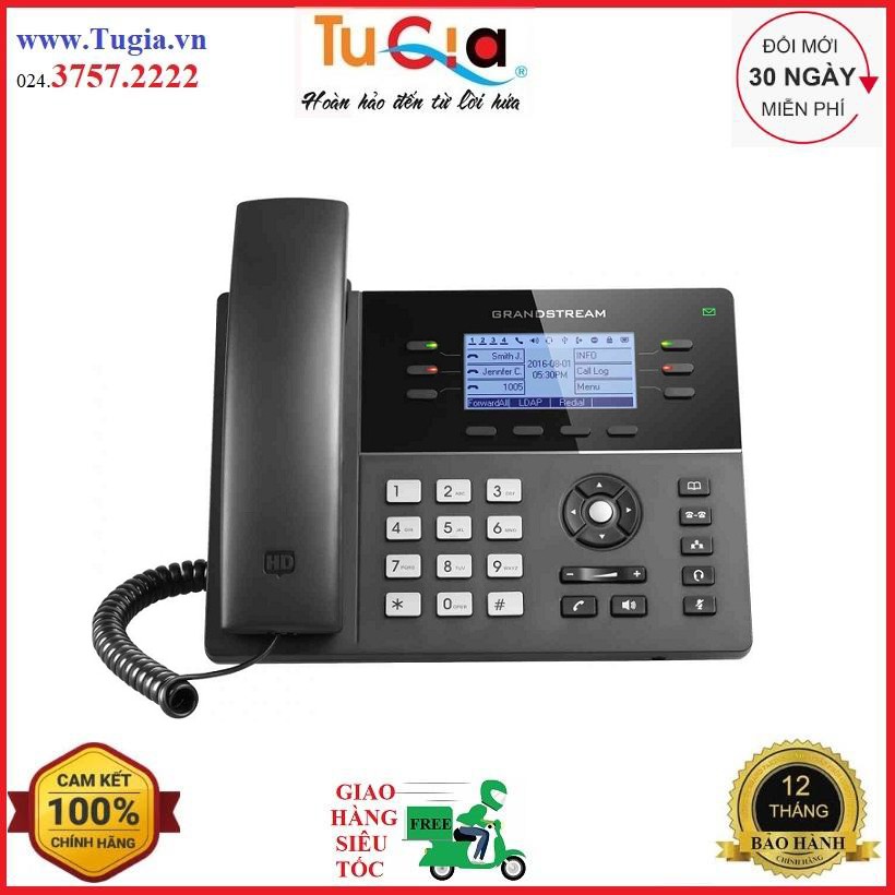ĐIỆN THOẠI IP WIFI Grandstream GXP1760W Hàng chính hãng