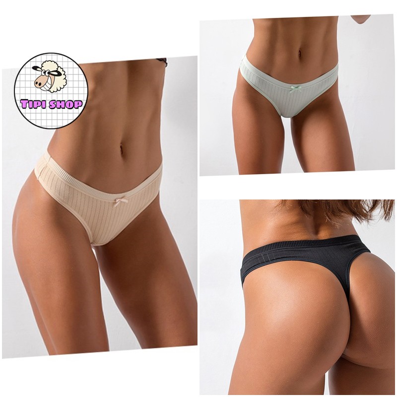 Quần lót lọt khe bông gân Sweet girl E2 | BigBuy360 - bigbuy360.vn