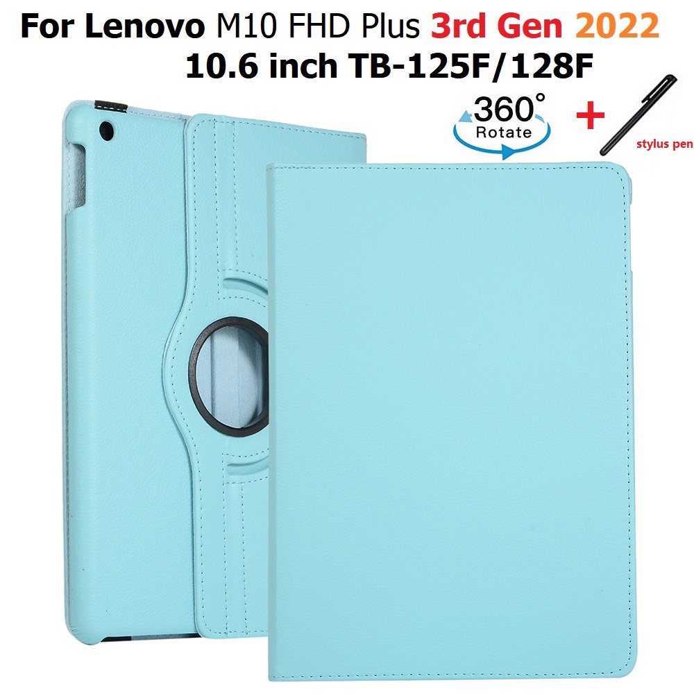 Bao Da Máy Tính Bảng Thông Minh Xoay 360 Độ Kèm Bút stylus Cho Lenovo Tab M10 Plus Gen 3nd 10.6 inch Xiaoxin Pad 2022 10.6