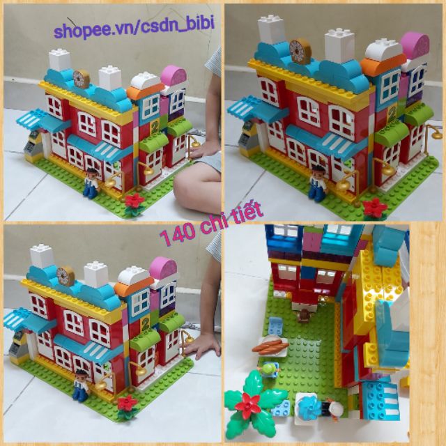 Bộ lắp ráp thành phố của bé tương thích lego duplo