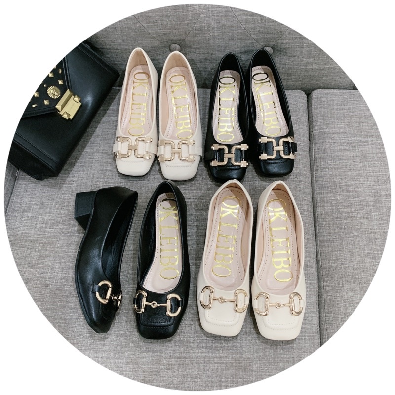 Giầy gót đính khoá