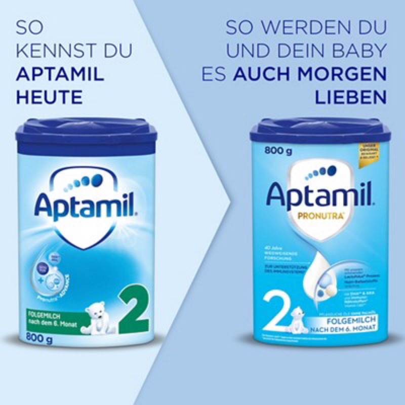sữa Aptamil nội địa Đức số 1,2,3 (mẫu mới) - 800g - đủ bill