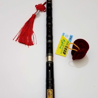 Sáo dizi màu đen khớp nối inox cao cấp [Tặng full phụ kiện - FREE SHIP]