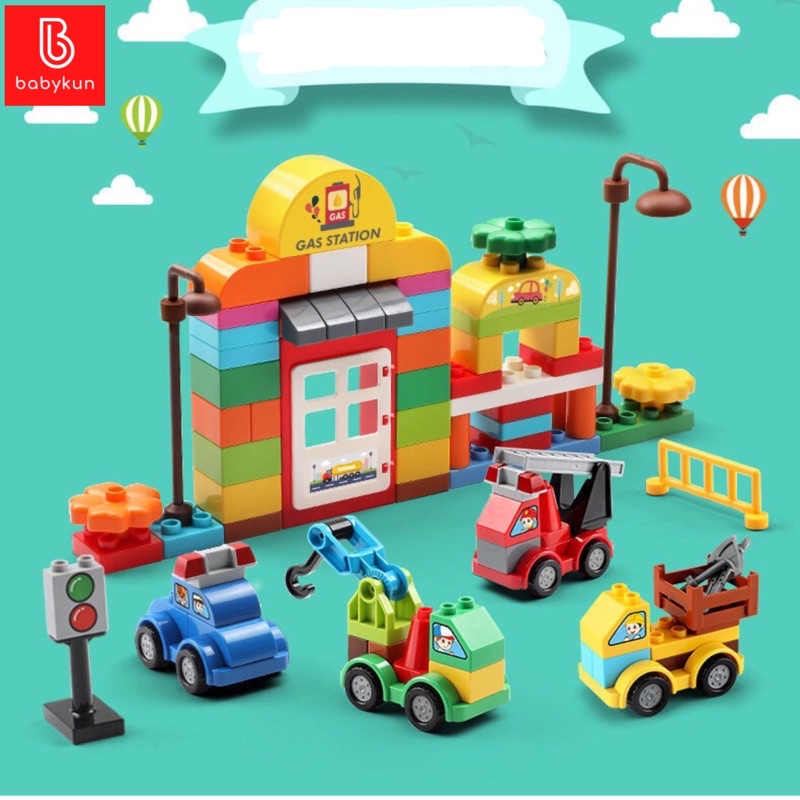 [Hàng HOT] Lego Feelo Tương Thích Duplo Gas Station Hàng Cao Cấp