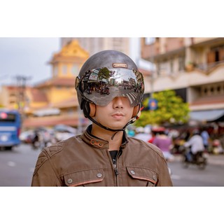 Kính thay thế cho mũ bảo hiểm 3/4 BULLDOG Pom Chính Hãng - Helmets 4U