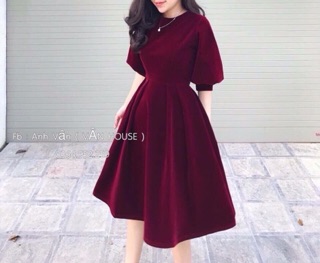 Váy nhung đỏ