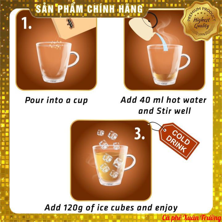 Combo 2 Bịch Café SỮA hòa tan KING COFFEE - Túi 50 gói x 24 g (1,2 Kg) | BigBuy360 - bigbuy360.vn