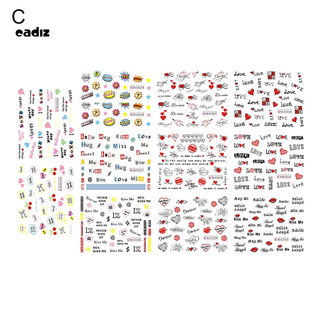 [Hàng mới về] Miếng dán trang trí móng tay siêu mỏng nhiều kiểu dáng độc đáo