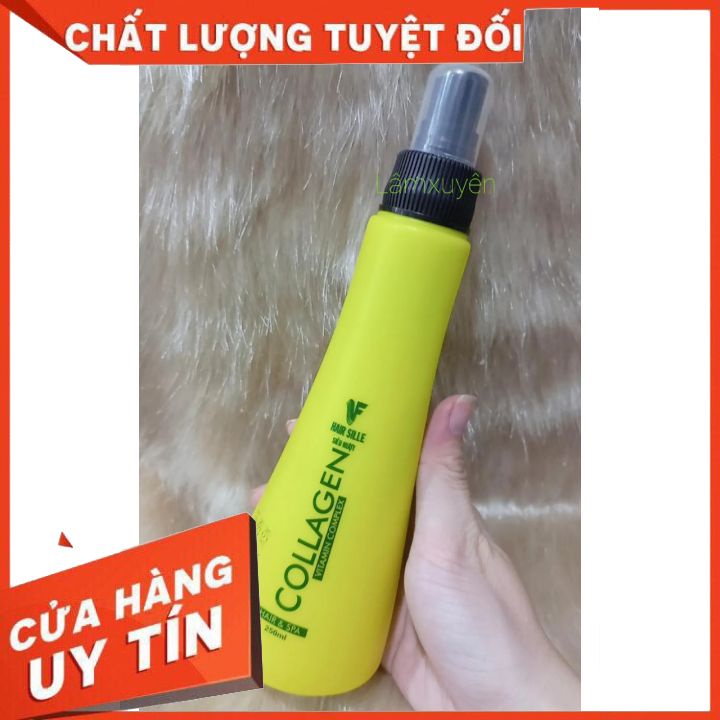 TINH DẦU LÀM MỀM TÓC PHỦ LỤA TƠ TẰM COLLAGEN VF HAIR SILLE 250ML   cải thiện khô xơ, hư tổn ,nuôi dưỡng tóc