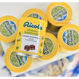 Kẹo ngậm thảo mộc Ricola không đường giảm ho, đau họng của Đức
