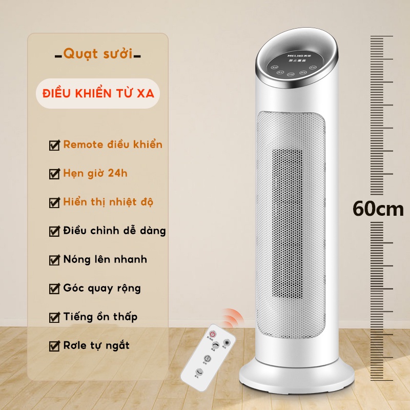 Quạt sưởi gốm mini, Máy sưởi ấm mùa đông cao cấp Camel - Meiling 2000W Bảo hành 12 tháng, đổi mới tuần đầu