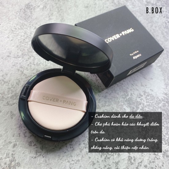 Phấn nước Che phủ và giúp da bóng muớt - A'PIEU COVER-PANG GLOW CUSHION &amp; LONG WEAR