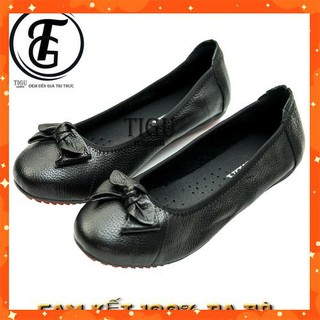 giày bệt nữ da thật