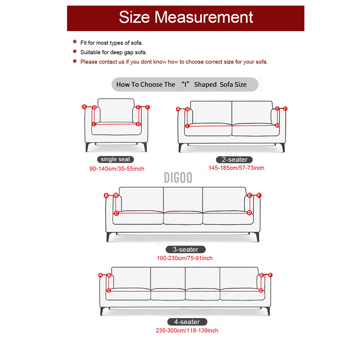 Bộ 4 Miếng Bọc Ghế Sofa Co Giãn 94-112 ''