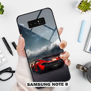 Ốp lưng kính in 3D siêu xe cho điện thoại SAMSUNG Note 8