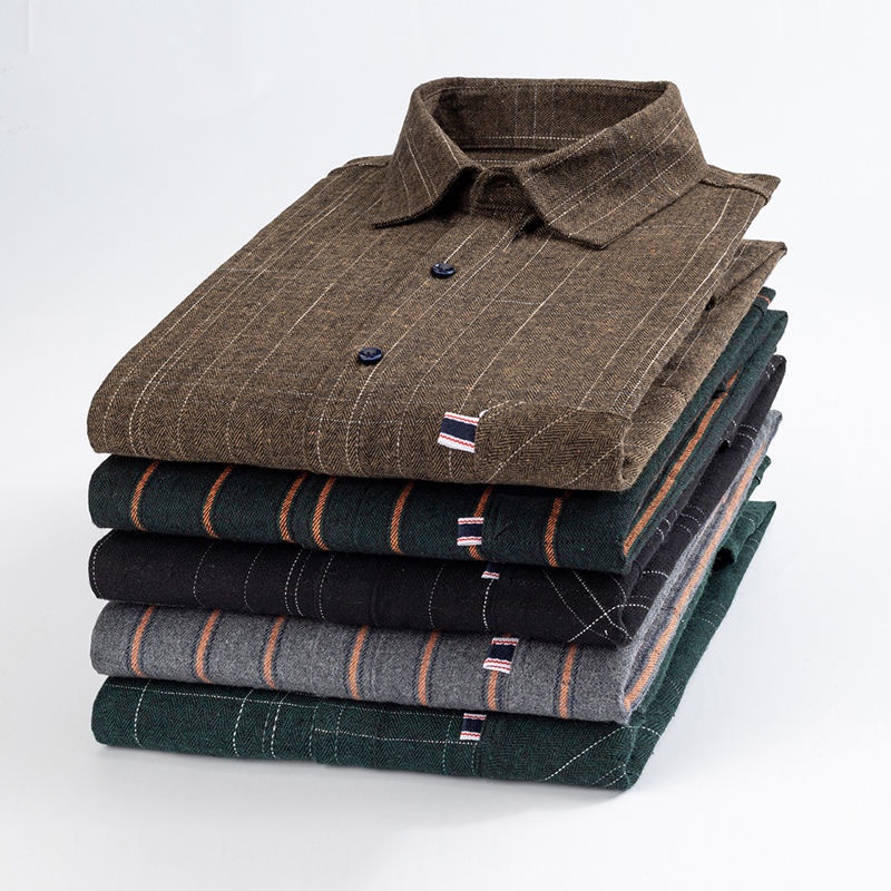 Áo Sơ Mi Ca Rô Dài Tay Dáng Rộng Thời Trang Hongkong Cá Tính Dành Cho Nam Trung Niên 2022