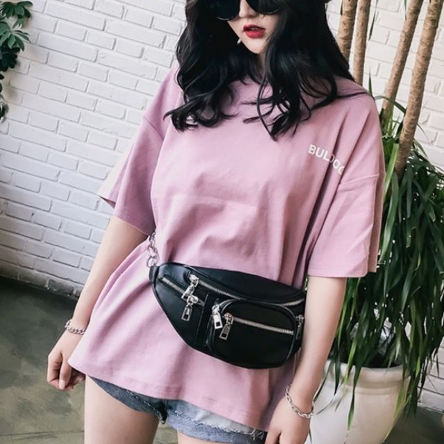 Túi đeo hông kiêm túi chéo da bao tử dây xich - tuicheo 011 theloan | BigBuy360 - bigbuy360.vn