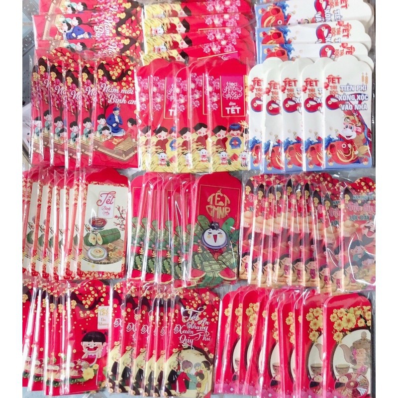 Sỉ 100 túi bóng đựng bao lì xì (kích thước 25x9) 🧨🧨