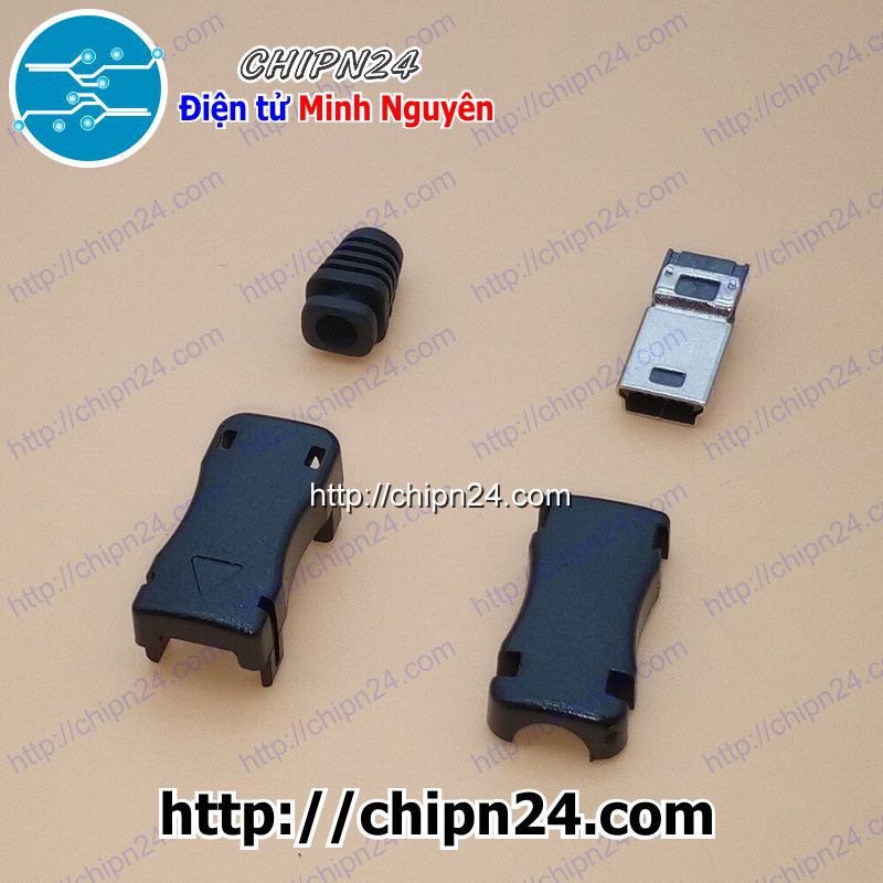 [2 CÁI] (LKC) Đầu+Vỏ nhựa Mini USB V1