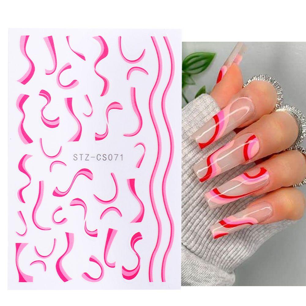 XIANTIN Miếng Dán Trang Trí Móng Tay Họa Tiết Đường Kẻ Nghệ Thuật