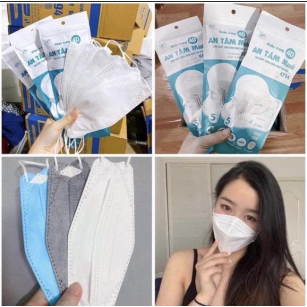 Khẩu Trang KF94 Cao Cấp Kháng Khuẩn 4D Kháng Khuẩn MASK Chống Bụi Mịn Hàn Quốc