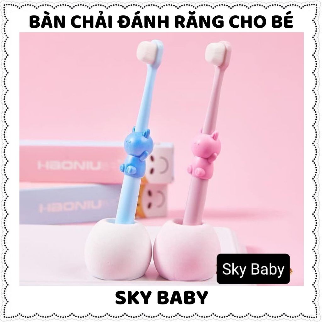 Bàn chải đánh răng siêu mềm mịn cho bé bảo vệ nướu ngăn viêm lợi chống sâu răng 1-5 tuổi với 11000 lông tơ micro