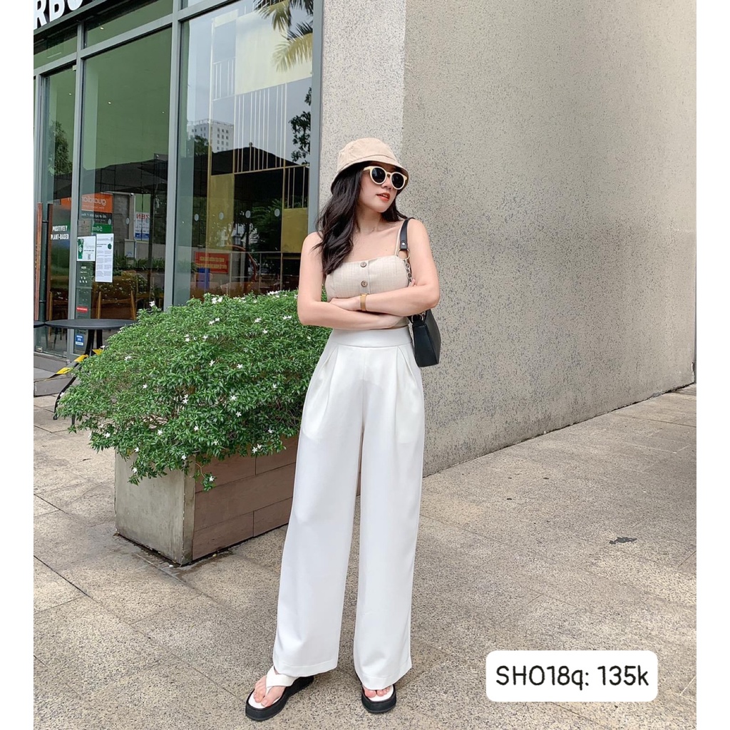 (Hàng có sẵn) Quần xuông trắng_SH018q