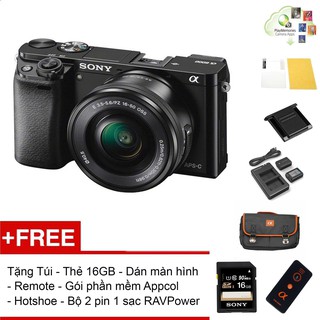 Máy ảnh Sony A6000 kèm Kit 16-50 Đen ( Combo quà tặng ) Chính hãng